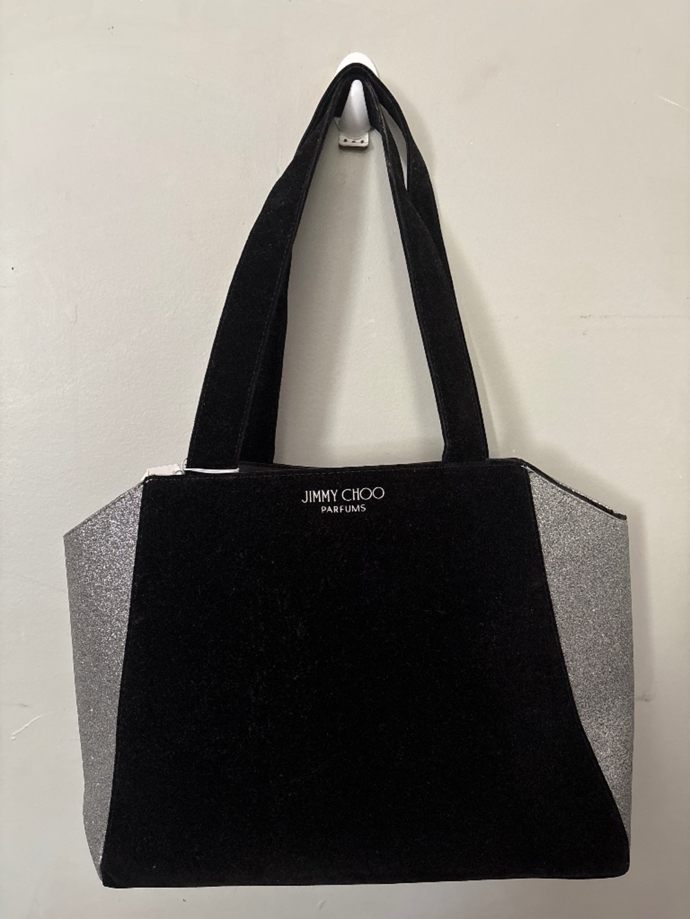 Jimmy Choo Parfums Bag | Velvet Glitter Tote | NEW